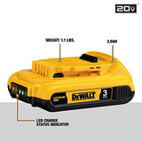 DEWALT 20V MAX Battery Pack with Charger, 3 Ah, Extra Long Run Time (DCB230C) DEWALT