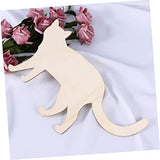 TEHAUX Unfinished Wood Cutouts Wood Chips for Crafts Unfinished Wood Ornaments Wooden red Deer Graffiti TEHAUX