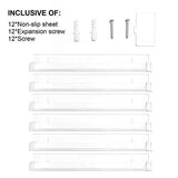 BTremary Acrylic Nail Polish Wall Mounted Holder Organizer Storage Rack Clear 6 Pack Hanging Nail Polish Shelf Floating Wall Mount Hold up to 96 BTremary