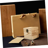 NOLITOY 4pcs Box Wooden Gift Box Unfinished Unpainted Chest Wooden Storage Chest Wood Trinket Containers Snack Food Gifts Storage Bins Jewelry Wood NOLITOY