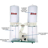 Grizzly Industrial G1030Z2P - 3 HP Dust Collector with Aluminum Impeller Grizzly Industrial