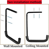 Locawaya Heavy Duty Garage Storage Hooks, Overhead Garage Storage Rack, 4 Pack Wall Mounted Ladder Hook, Utility Ceiling Hangers & Organizer for Locawaya