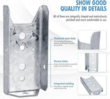 LukLoy 2x4 Brackets for Wood Rail, 20 Pack Fence Brackets Repair Kit Galvanized, Includes 140PCS 304 Stainless Steel Screws LukLoy