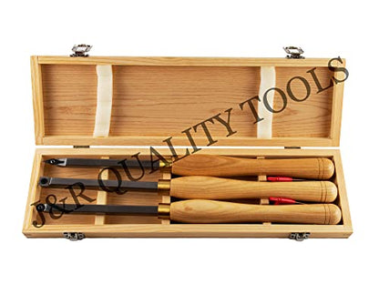 VCT 3pc carbide wood lathe turning chisel tool set with replaceable tips - WoodArtSupply