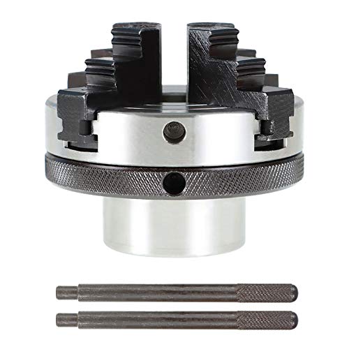 findmall Wood Lathe Chuck, 3-Inch 4 Jaw Chuck with 1-Inch by 8 TPI Spindles findmall
