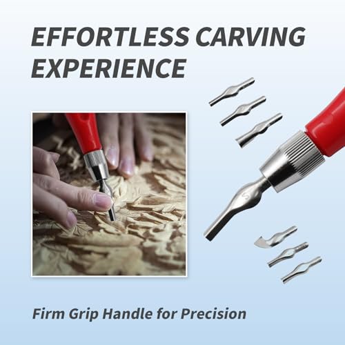 Stamp Making Kit for Adults Stamp Carving Tool Set Wood Carving Kit Carving Tool with 6 Blades Rubber Stamp Making Tools for Printmaking and DIY BRBASAP