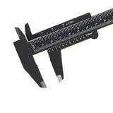 uxcell Vernier Caliper 150mm 6 Inch Metric Mini Double Scale Plastic Ruler Measuring Tool Black uxcell