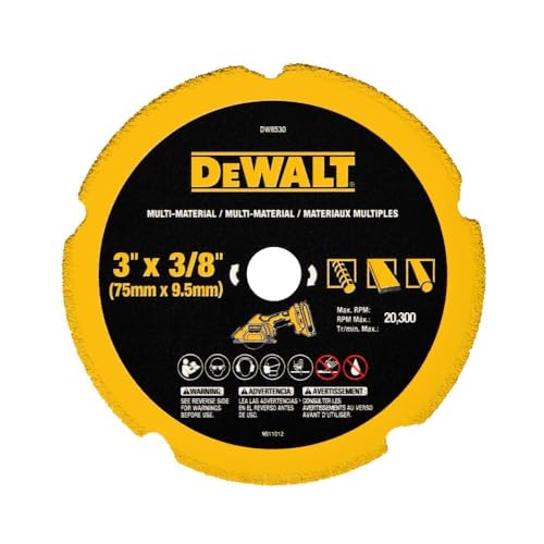 DEWALT Cut Off Wheel, 3", with Fine Finish, Ultra Sharp Carbide (DW8530) - WoodArtSupply