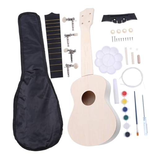Toyvian 3 Sets Diy Ukulele Soprano Ukulele Kit Unfinished Ukulele Guitar Kit Ukulele Decoration Kit Music Instruments for Adults Diy Musical Toyvian