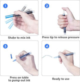 RIANCY Double Line Outline Markers 12 Colors Outline Metallic shimmer Markers Pens for Lettering, DIY Art Drawing Greeting Cards Craft Pens Projects RIANCY