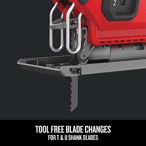 CRAFTSMAN V20 Cordless Jig Saw, 3 Orbital Settings, Up to 2,500 SPM, Bare Tool Only (CMCS600B) Craftsman
