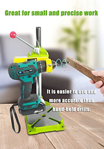 Vertical Drill Stand, Spindle Collar Diameter 38mm-43mm, Attachable to Electric Drills, 2.5 Inch Mivis with Vise, 90 Degree Adjustable Electric Drill - WoodArtSupply