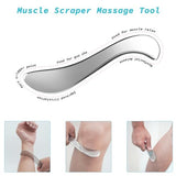 2-in-1 Stainless Steel Gua Sha Muscle Scraper Tool, Myofascial Scraping Tools for Physical Therapy, Lymphatic Drainage Massager, Soft Tissue Massage AICNLY