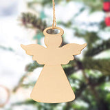 25pcs Unfinished Wooden Angel Christmas Tree Decoration Ornament Wooden Craft Pieces (Design III) Summer-Ray.com