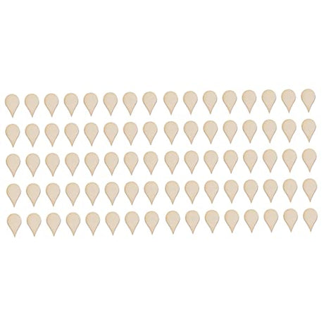 ABOOFAN 100 Pcs Blank Wood Unfinished Wood Slices Wood Teardrop Blanks Nativity Decor Unfinished Wood Teardrop Wood DIY Chip Unfinished Wooden Slices ABOOFAN