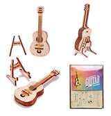 Wood Trick Set of Mini 3D Puzzles - Gingerbread, Guitar, Apple - 3D Wooden Puzzle - Great STEM Project for Beginners Wood Trick