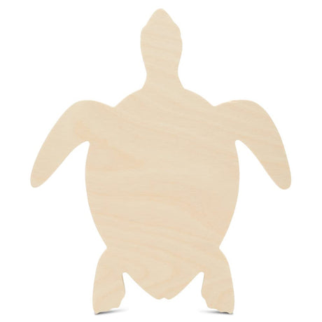 Turtle Wood Cutout 10 x 12 inches, Pack of 2 Wood Crafts Unfinished Sea Animal Cutout, Wooden Shapes for Crafts/Decor, by Woodpeckers Woodpeckers