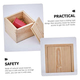 TEHAUX Box Gift Packaging Wooden Box Wood Crates Wooden Crate Jewelry Organizer Tray Unfinished Wooden Storage Square Vases for Flowers Wooden Vase TEHAUX