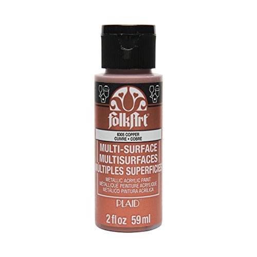 FolkArt Multi-Surface Metallic Paint in Assorted Colors (2 oz), Metallic Copper FolkArt