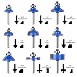 UTRUSTTO 1/4" Router Bit Set 24 Pieces, 1/4 Inch Shank Tungsten Carbide Router Bits, for Professional and Beginners Carpenter UTRUSTTO