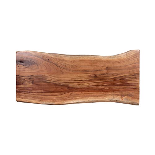 Alaterre Furniture Hairpin Natural Live Edge Wood with Metal 48" Bench, 48 Inch - WoodArtSupply