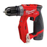 Milwaukee 2505-22 M12 Fuel Installation Drill/Driver Kit, Compact, Forward/Reverse Switch, Keyless Chuck, LED Light, Variable Speed Milwaukee