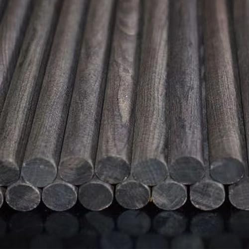 Dowel Rods Wood Sticks Ebony Dowel Pins- 5.91 Inch African Blackwood Wood Pen Blank Wooden Carving Blocks - Wood Stick Pen Blank Cut Offs for Pen qczoyp