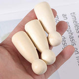 Kisangel 20pcs DIY Peg Doll Angel Wood Bodies Unfinished Wooden Peg People for Crafting People Shapes for Arts and Crafts 65mm Kisangel