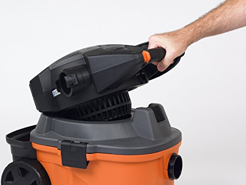 RIDGID Wet Dry Vacuums VAC4010 2-in-1 Compact and Portable Wet Dry Vacuum Cleaner with Detachable Blower, 4-Gallon, 6.0 Peak HP Leaf Blower Vacuum - WoodArtSupply