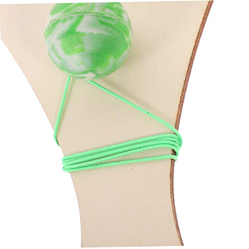 Hohopeti 6pcs White Billet Wooden Racket Paddle Balls with String Unfinished Fraternity Paddle DIY Craft Hohopeti