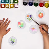 2inch White Round Painting Rocks, DIY Flat Stones for Painting, Hand Picked Natural Smooth Rocks for Arts Crafts Decoration Party Home, 25pcs SnowTing