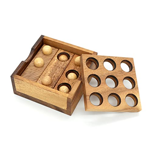 BSIRI Wooden Board Games Educational Sets Classic for Coffee Table or Home Decor and Living Room Decor Rustic Golf Game (Gopher Holes) Made by Wooden BSIRI