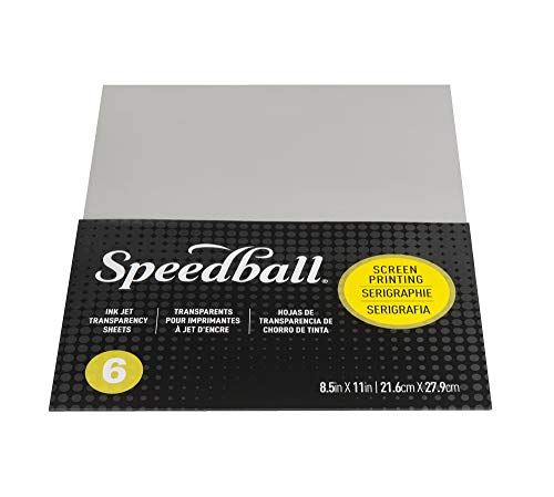 Speedball Screen Printing Ink Jet Transparency Sheets, 8-1/2 x 11 Inches, Pack of 6 Speedball
