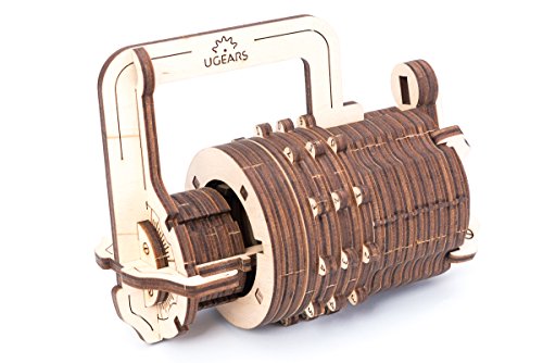 UGears UTG0017 Combination Lock Wooden 3D Mechanical Puzzle - WoodArtSupply