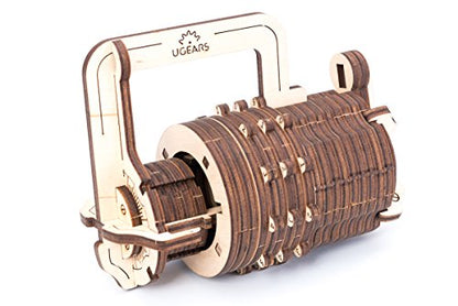 UGears UTG0017 Combination Lock Wooden 3D Mechanical Puzzle - WoodArtSupply