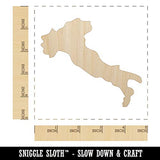 Italy Country Solid Unfinished Wood Shape Piece Cutout for DIY Craft Projects - 1/8 Inch Thick - 4.70 Inch Size Sniggle Sloth