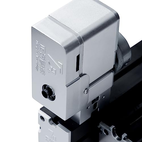 ZR® Electroplated All-metal Mini Miniature Didactical Metal Lathe 50mm Center 36W 20000RPM for Processing Aluminum,Wood, Plastic Materials (Heighten ZR