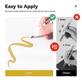 Arrtx Acrylic Paint Pens, 10 Pack Extra Brush Tip White Paint Markers Metallic for Rock Fabric Wood Glass Canvas Ceramic, 4 White 4 Black 1 Gold & 1 Arrtx