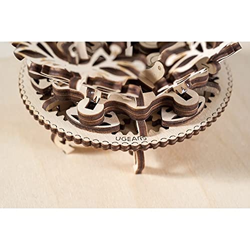 UGEARS Mechanical Flower 3D Wooden Puzzle - Unique Model Kits for Teens and Adults UGEARS