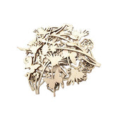 Amosfun 30pcs Laser Cut Wood Embellishment Hollow Out Wooden Rose Flower Shape Wood Discs Unfinished Wood Cutout for Arts Crafts DIY Decoration Amosfun