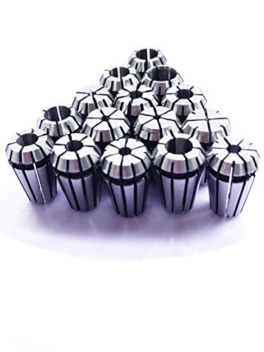 F.L.S 15Pcs ER11 Spring Collet Set For CNC Super Precision Milling tool Gripping Range 1mm,1.5mm,2mm,2.5mm,3mm,3.5mm,4mm,4.5 mm,5 mm,5.5 mm,6 mm,6.5 F.L.S