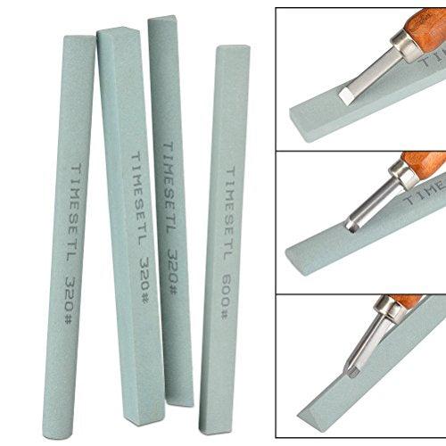 TIMESETL 17Pack Small Wood Carving Set, 12pcs Wood Carving Tools SK2 Carbon Steel + 4pcs Whetstone + 1pcs Storage Case for Beginners DIY Woodworking