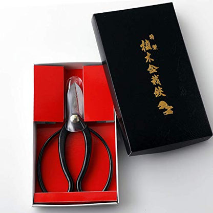 Wazakura Made in Japan Ikebana Tool Kit - Koryu Scissors + Black Kenzan Flower Holder, Japanese Floral Arrangement Set, Florist Shears and Pin Frog