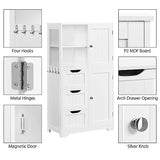 Yaheetech 42" Stylish Bathroom Storage Cabinet with 3 Drawers, 2 Open Shelves and 2 Doors Yaheetech