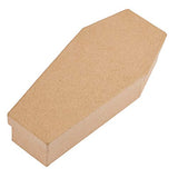 Factory Direct Craft Unfinished Paper Mache Coffin Boxes - 6 Casket Shaped Boxes for Halloween or Gothic Weddings and Decorations Factory Direct Craft