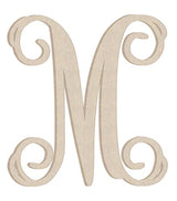 Wooden Letter 8" Blank M Vine Monogram Font MDF (Various Sizes) NEXTCraft