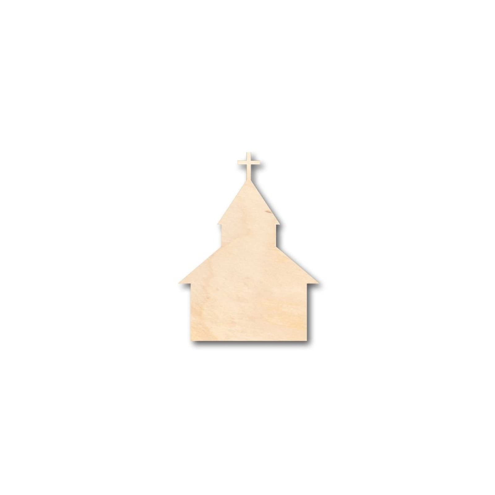 Church Wood Craft Unfinished Wooden Cutout Art DIY Wooden Signs Inspirational Wall Plaque Classic Wall Art Decor for Women Office Bathroom Shelf - WoodArtSupply