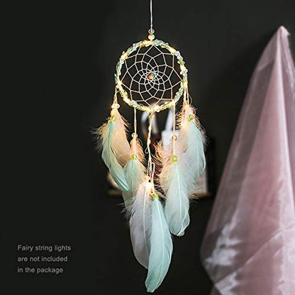 FANDOL DIY Dream Catcher Making Kit, Macrame Dream Catcher Craft Supplies for Kids Bedroom Wall Decor Nursery Baby Room Hanging Wedding Ornaments - WoodArtSupply