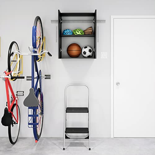 HangUps Upper Storage Cabinet, 24", Black Prepac