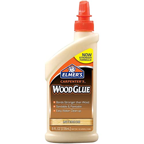 Elmer's E7010 Carpenter's Wood Glue, Interior, 8 Ounces , Tan - WoodArtSupply